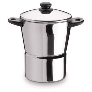 Cuscuzeira Panela Para Cuscuz Aço Inox 3 L Alça Baquelite
