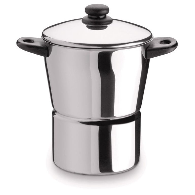 Cuscuzeira Panela Para Cuscuz Aço Inox 3 L Alça Baquelite