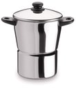 Ver imagem 1 de Cuscuzeira Panela Para Cuscuz Aço Inox 3 L Alça Baquelite