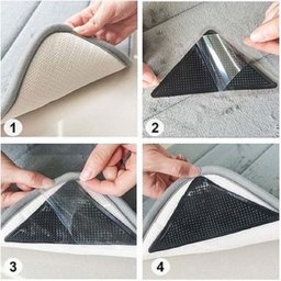 Kit 4 Adesivos P/ Tapete Trava Protetora Antiderrapante Proteção Resistente Piso Antiaderente Clink - 3 Kit 4 Adesivos P/ Tapete Trava Protetora Antiderrapante Proteção Resistente Piso Antiaderente Clink - 3