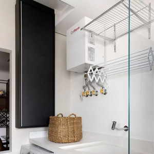 Varal para Roupa Sanfonado Alumínio 80cm Parede Retrátil para Apartamento