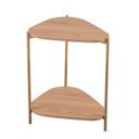 Ver imagem 2 de Mesa Lateral com Prateleira Orgânica Pé Metal Complementos