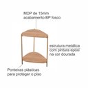 Ver imagem 5 de Mesa Lateral com Prateleira Orgânica Pé Metal Complementos