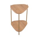 Ver imagem 4 de Mesa Lateral com Prateleira Orgânica Pé Metal Complementos