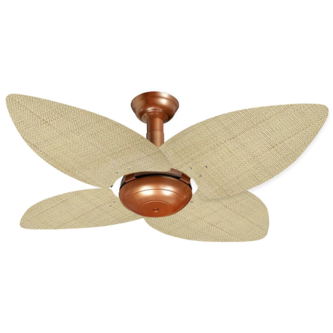 Ventilador de Teto Office Jet Aspen Venti-Delta Cobre 4Pás Rattan Natural 220v
