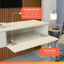 Ver imagem 2 de Painel para Tv até 75 Polegadas Ripado Impressão 3d Egeo com Nicho 2,25m Cedro Off White Edn