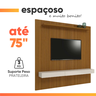 Painel para Tv até 75 Polegadas Ripado Impressão 3d Egeo com Nicho 2,25m Cedro Off White Edn - 5