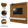 Painel Para Tv Até 75 Polegadas Ripado Impressão 3D Egeo Com Nicho 2,25m Cedro Off White EDN - 3