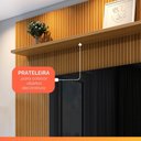 Ver mais imagens de Painel para Tv até 75 Polegadas Ripado Impressão 3d Egeo com Nicho 2,25m Cedro Off White Edn