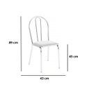 Ver imagem 3 de Kit 2 Cadeiras Lisboa Cromada para Cozinha ou Área Gourmet-assento Sintético Branco Gat Magazine