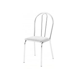 Kit 2 Cadeiras Lisboa Cromada para Cozinha ou Área Gourmet-assento Sintético Branco Gat Magazine - 2