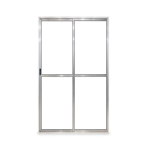 Porta Sacada 2 Folhas Aluminio Brilhante C/ Trinco 2,10x1,50