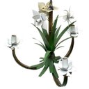 Ver imagem 3 de Pendente de Flores Artesanal para Quarto de Casal e Solteiro 03 Bocas - Branco