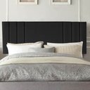 Ver imagem 1 de Painel Estofada Grécia 160CM Queen Suede Preto - D A DECOR