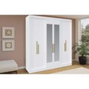 Ver imagem 1 de Guarda Roupa Casal 6 Portas (2 C/ Espelho) e 4 Gavetas Ph 18041 Branco - Herval