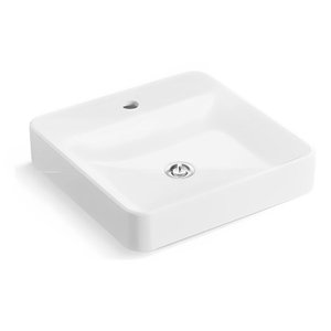Cuba de Apoio Quadrada Vox com Mesa 1 Furo 42x42 Kohler