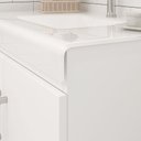 Ver imagem 4 de Kit para Banheiro com Bancada de Vidro 60 cm e Espelho Vitral - Branca