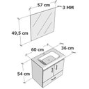 Ver imagem 7 de Kit para Banheiro com Bancada de Vidro 60 cm e Espelho Vitral - Branca