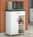 Ver imagem 1 de Fruteira para Cozinha Balcão com Rodinhas Preto 1 Porta 1 Gaveta