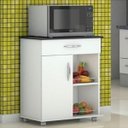 Ver imagem 5 de Fruteira para Cozinha Balcão com Rodinhas Preto 1 Porta 1 Gaveta