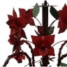 Pendente Decorativo Moderno com Flores para Iluminação de Varanda Bocal pra Baixo - Vermelho - 6