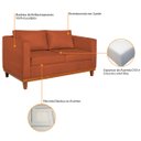 Ver imagem 6 de Kit Sofá 3 Lugares e 2 Poltronas Europa 180 cm Estilo Conforto e Elegância Suede Terracota - ADJ Dec