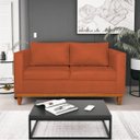 Ver imagem 2 de Kit Sofá 3 Lugares e 2 Poltronas Europa 180 cm Estilo Conforto e Elegância Suede Terracota - ADJ Dec