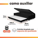 Ver imagem 4 de Cama Bibox Baú com Colchão Qatar Solteiro e Cama Auxiliar Conjugada 88x188x69cm Bela