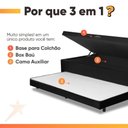 Ver imagem 7 de Cama Bibox Baú com Colchão Qatar Solteiro e Cama Auxiliar Conjugada 88x188x69cm Bela