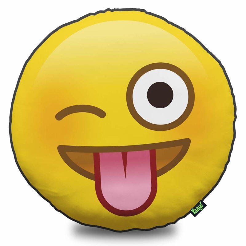 Almofada Emoticon - Emoji Mostrando a Língua - 1