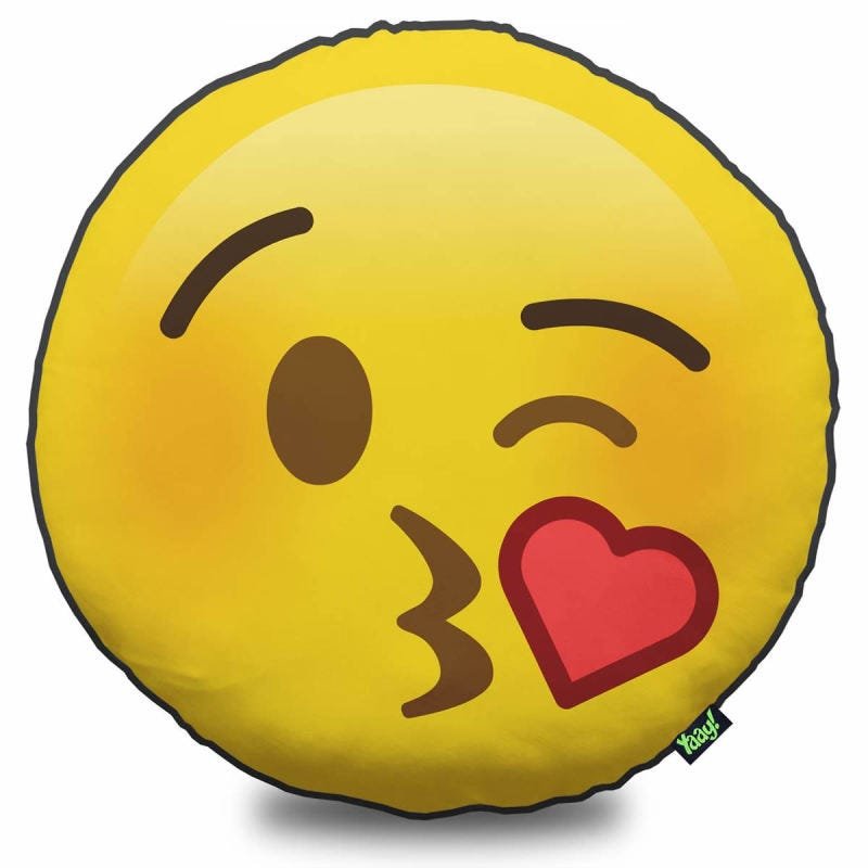 Almofada Emoticon - Emoji Beijinho com Amor - 1
