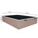 Ver imagem 4 de Base Box Baú para Cama Viúva 128x188cm Liz S05 Sintético Bege - Mpozenato