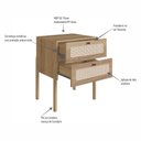 Ver imagem 5 de Cabeceira Solteiro 90cm e Mesa de Cabeceira com 2 Gavetas Cor:hanover
