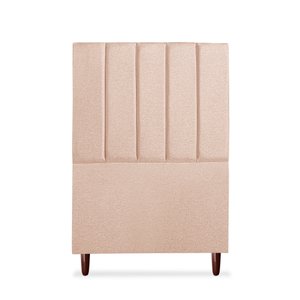 Cabeceira Estofada Cama Box Solteiro Carla 100cm Linho:rosê