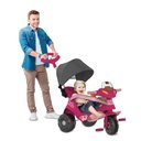 Ver imagem 4 de Triciclo Infantil - Passeio e Pedal - Velobaby Reclinável - Rosa - Bandeirante