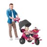 Triciclo Infantil - Passeio e Pedal - Velobaby Reclinável - Rosa - Bandeirante - 4