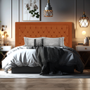Ver imagem 4 de Cabeceira de Cama Box Queen 160 Cm Baronesa - Veludo Terra Cota