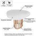 Ver imagem 2 de Mesa de Jantar Orgânica 4 Lugares 120x118cm Branco/jade - Straub Web