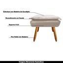 Ver imagem 4 de Kit 2 Puff's Decorativos Pés Palito Charger Suede Bege G19 - Gran Belo