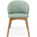 Ver imagem 7 de Cadeira de Jantar e Estar Living Estofada Mia L02 Linho Verde Menta - Lyam Decor