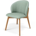 Ver imagem 2 de Cadeira de Jantar e Estar Living Estofada Mia L02 Linho Verde Menta - Lyam Decor