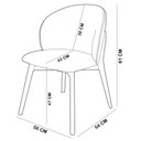 Ver imagem 6 de Cadeira de Jantar e Estar Living Estofada Mia L02 Linho Verde Menta - Lyam Decor