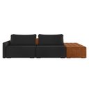 Ver imagem 2 de Sofá Ilha 2 Lugares Living 292cm Modulado Lary Veludo K01 Cor Preto