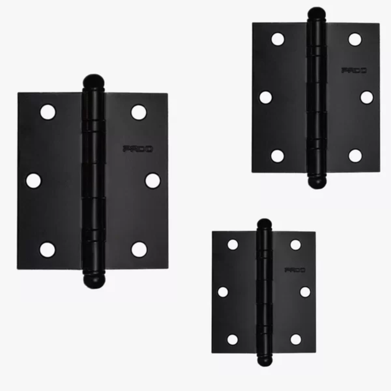 Dobradiça Pado Aço Sm 3530 C/ Rolamento Preto C/ 3pçs