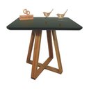 Ver imagem 1 de Mesa Jantar Base X Tampo Retangular Laca com Vidro 120x70 Preto