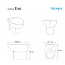 Ver imagem 3 de Assento Sanitário Poliéster para Louça Incepa Eros - Creme - Cód 37 - Ferragem Aço Inox com Rebites