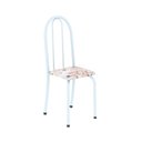 Ver imagem 4 de Conjunto de Mesa Tubular 140cm x 75cm Tampo em Vidro com 6 Cadeiras Iris B Branco/Botanic Bege