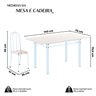 Conjunto de Mesa Tubular 140cm X 75cm Tampo em Vidro com 6 Cadeiras Iris B - 5