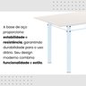 Conjunto de Mesa Tubular 140cm X 75cm Tampo em Vidro com 6 Cadeiras Iris B - 11