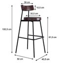 Ver imagem 5 de Banqueta Alta Stout Ae: 100 / Aa: 75cm Bqst7510 Courino Café Courino Café